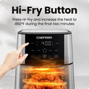 Chefman TurboFry 6-Quart Digital Air Fryer with Touch Controls and 4 Cooking Functions