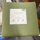King Size Cotton Linen Relaxed Duvet Cover, 3-piece Set - Green