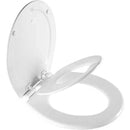Slow-Close Toilet Seat with Built-In Toddler Potty Training Seat - White