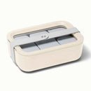 Medium Ceramic Coated Glass Food Storage Container - Cream
