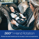 Fit360 Zip ClearTex Rotating Convertible Car Seat with Fit360 Mirror - Black/Black