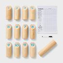 Rubberwood Numbered Peg Game Target Toss