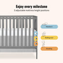 5-in-1 Convertible Crib - Grey