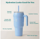 40oz Cold1 Vacuum Insulated Stainless Steel Straw Tumbler Mug - Glacier