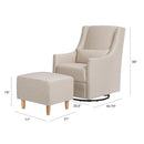 Toco Swivel Glider and Ottoman - Beige
