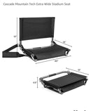 Portable Folding Stadium Seat for Bleachers - Black