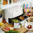 9 Qt TriZone Dual Basket Air Fryer by Drew Barrymore - White Icing