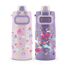 2pk Colby Kids' Stainless Steel 12oz Water Bottles Pink/Purple: Insulated Reusable Toddler Drinkware