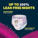 Disposable Nighttime Underwear for Girls - Size S/M - 14ct