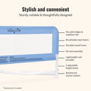 Lightweight Mesh Security Adjustable Bed Rail - Blue
