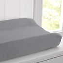 Contoured Changing Pad with Plush Cover - Grey