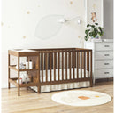 Ema 3-in-1 Convertible Crib & Changer Combo - Walnut
