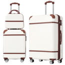 Hardshell Luggage Sets 3 Pieces 20" / 28" Luggages and Cosmetic Case Spinner Suitcase With Tsa Lock Lightweight