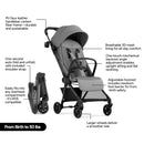 Nexis Carbon Ultra-Lightweight Travel Stroller - Grey