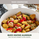 Advanced 5qt Ceramic Nonstick Saute Pan with Lid - Cream