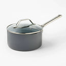 3qt Nonstick Ceramic Coated Aluminum Sauce Pan Dark Gray - ™