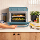 Bella Air Fryer Toaster Oven: 12-Qt Capacity, 1700W, Aluminum, Includes Baking Pan & Air Fry Basket, Blue