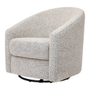 Madison Swivel Glider - Black/White Boucle