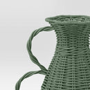 Coastal Small Rattan Vase - Blue