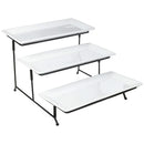 3-Tier Ceramic Serving Plate Set - White