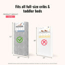 Dual-Sided Crib and Toddler Mattress - Grey