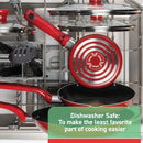Simple Care Non-Stick Cookware, 5 Quart Jumbo Cooker, Red