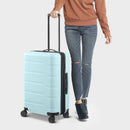 Hardside Medium Checked Suitcase - Muddy Aqua