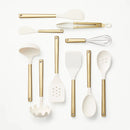 10pc Stainless Steel/Nylon Kitchen Utensil Set- Champagne