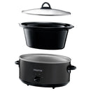 6 Qt Manual Slow Cooker with 3 Heat Settings - Black