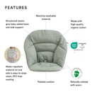 Clikk High Chair Cushion - Glacier Green