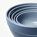 5pc Earthenware Ceramic Mixing Bowl Set - Blue