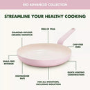 Rio Advanced 2pc 10" and 12" Ceramic Nonstick Fry Pan Set - Pink