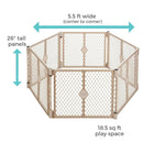 Superyard 6 Panel Free Standing Play Yard
