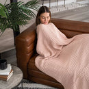 Muslin Cotton Blanket for Adults Extra Large 50" x 60" - Blush