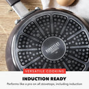 Nonstick Sauté Pan with Glass Lid - Black