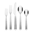 20pc Hammered Mirror Flatware Set - Stainless Steel