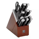 Self-Sharpening Knife Block Set - Black/Brown