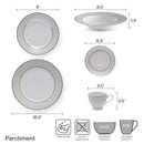 Melannco Mikasa Parchment 40-Piece Dinnerware Set