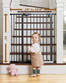 36" Tall Baby Gate - Black