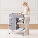 Adjustable Height Baby Changing Table - Gray