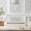 Harlow 3-in-1 Convertible Crib with Toddler Rail - White and Acrylic
