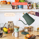 1-Liter Electric Gooseneck Kettle 1200 W, Thyme Green by Drew Barrymore