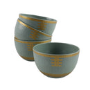 Football Mini Snack Bowls - Sage/Gold