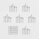 30pc Squared Straight Flatware Set with Caddy, Service for 6