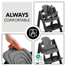 High Chair with Cushion - Blackwashed