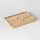 Rubberwood Sectioned Serving Board - Brown