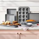 8pc Nonstick Bakeware Set- Gray