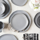 Abigael Stoneware Dinner Plate Set of 4 - Gray