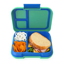 Bento-Style Lunch Box with Removable Divider - Spring Green/Blue