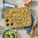 24ct Nonstick Aluminized Steel Mini Muffin Baking Pan - Gold